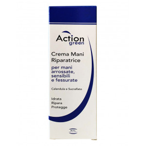 Crema mani riparatrice per mani arrossate, sensibili e fessurate.